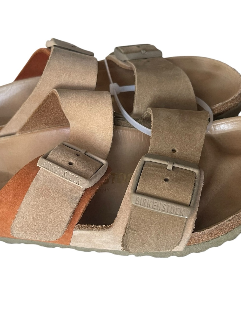 Birkenstock Arizona Two-Strap Sandals Split Sandcastle/Faded Khaki 37, 240cm - Picture 6 of 16